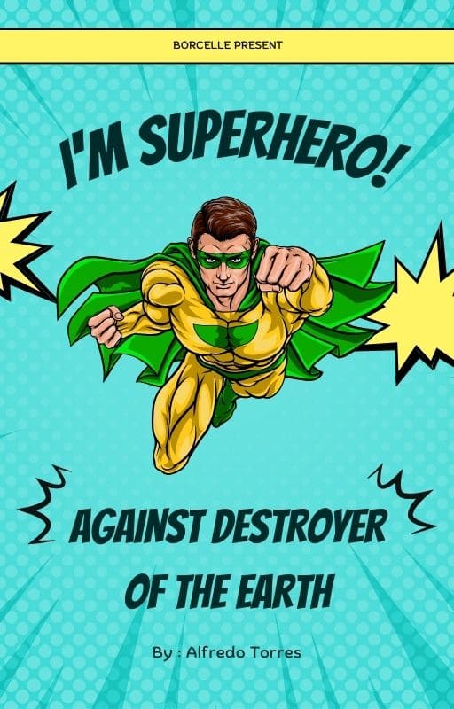 A superhero standing tall, ready to defend the earth against its destroyer.